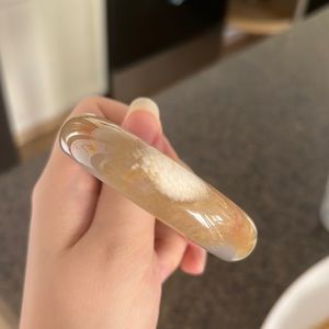 Fossilized coral bangle